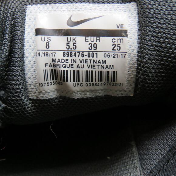 Nike Flex 2017 Run Black And White Sneakers Size 8 - Picture 10 of 11